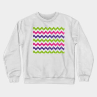 Chevron pattern - bold and neon Crewneck Sweatshirt